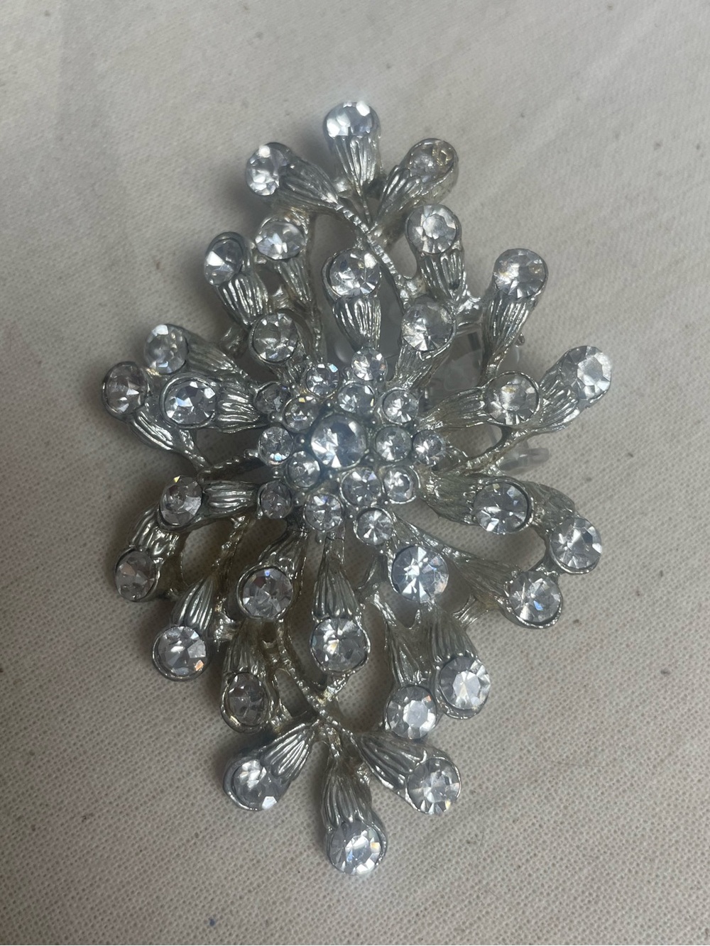 Vintage Rhinestone Cluster Brooch